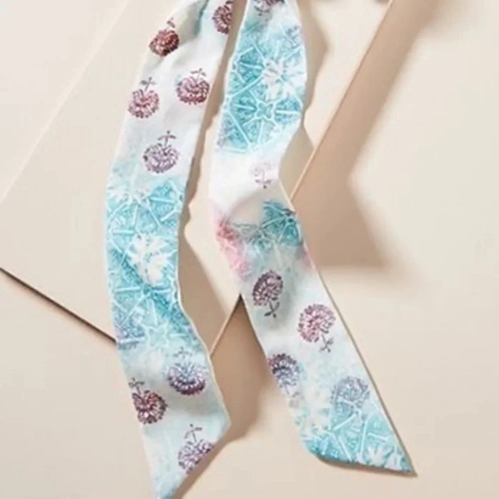 Anthropologie Ronnie Floral Scarf Ponytail Holder